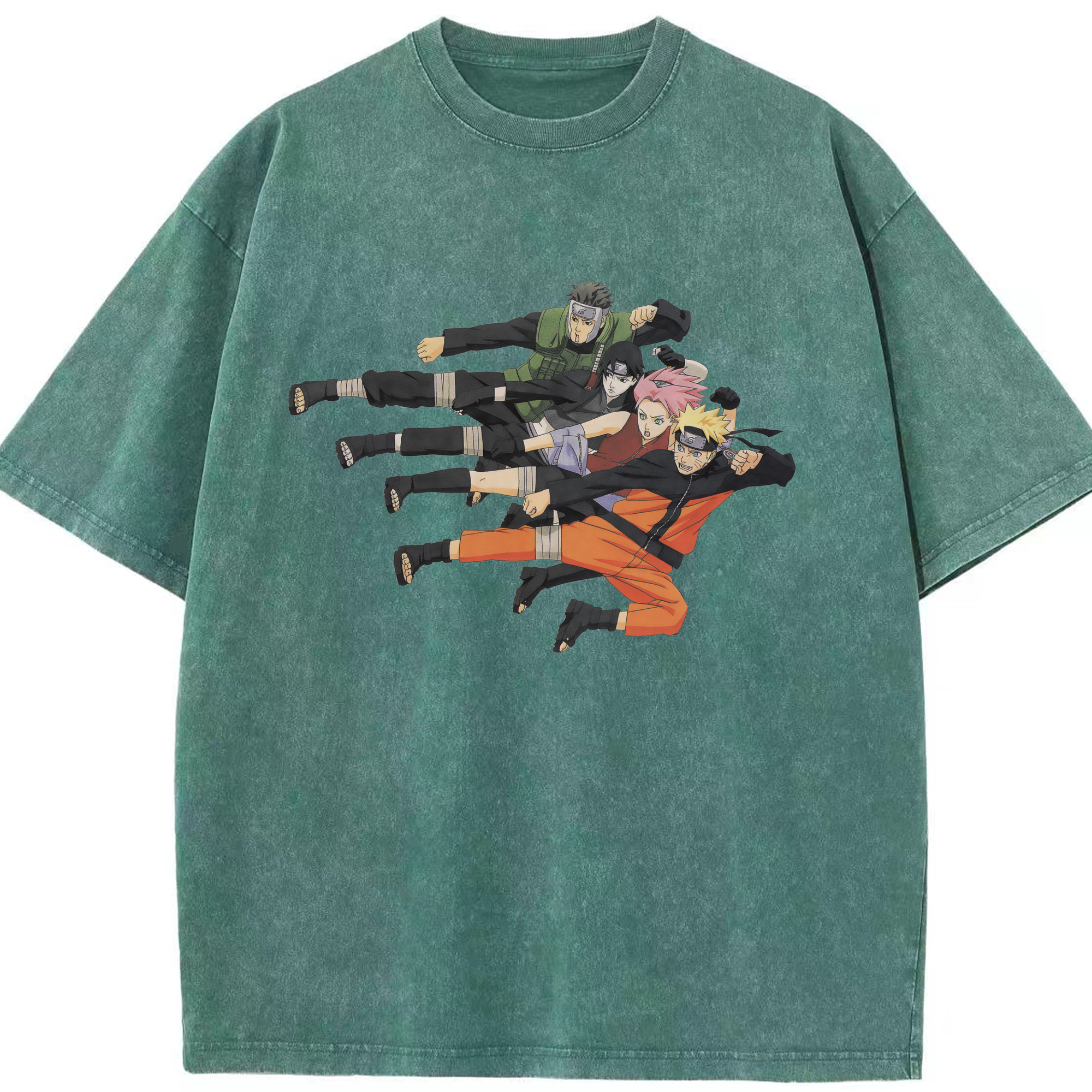（画像用） NARUTO -ナルト- うずまき ナルト Uzumaki Naruto 綿100% ヴィンテージ風 半袖Tシャツ（フロントプリント）